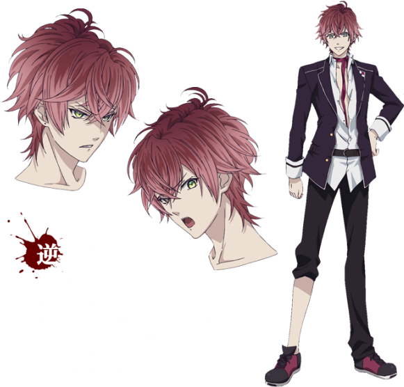 Ayato Sakamaki - Anime Boy Red Hair Scars Clipart (600x560), Png Download