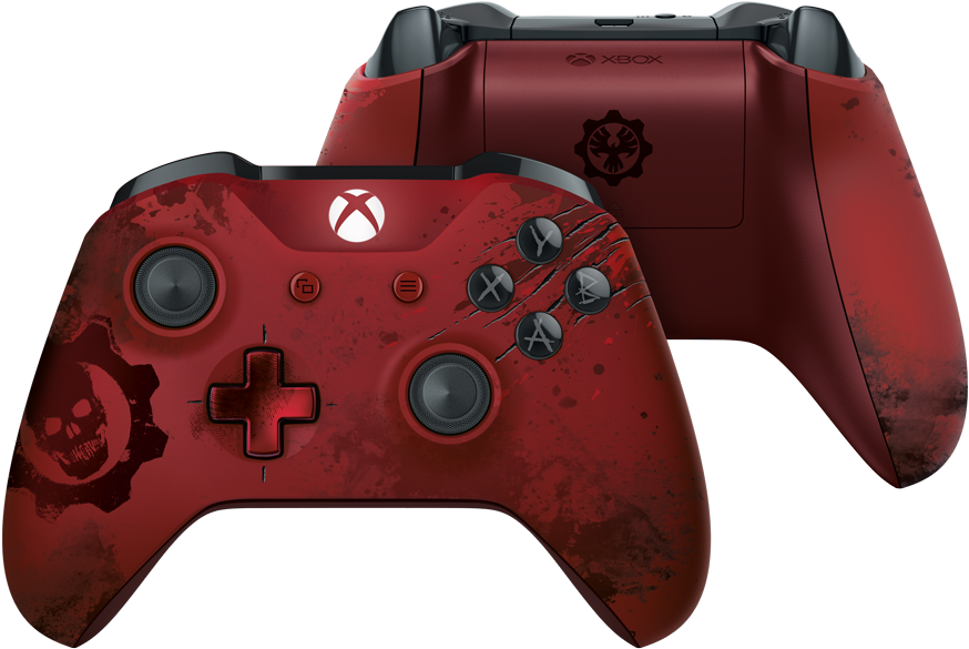 Crimson Omen And Jd Fenix Limited Edition Wireless - Control Xbox One Gears Of War Clipart (1080x704), Png Download