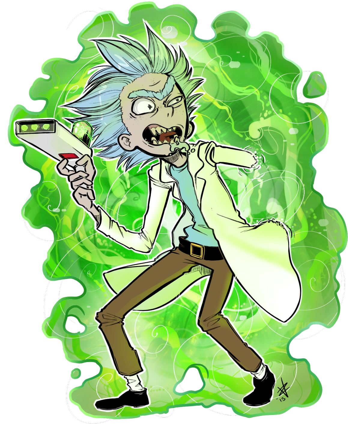 Rick Sanchez - Illustration Clipart (1280x1540), Png Download