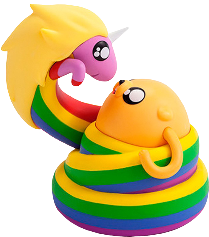 Adventure Time Lady Rainicorn 7” Vinyl Figure The Truest - Adventure Time Lady Rainicorn And Jake Clipart (712x802), Png Download