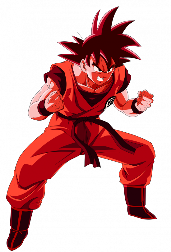 Goku Kaioken - Dragon Ball Goku Kaioken Clipart (550x811), Png Download