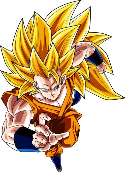 Goku Aparece Con Una Nueva Forma Ya Que Lleva El Cabello - Goku Ssj Blue 3 Clipart (500x680), Png Download