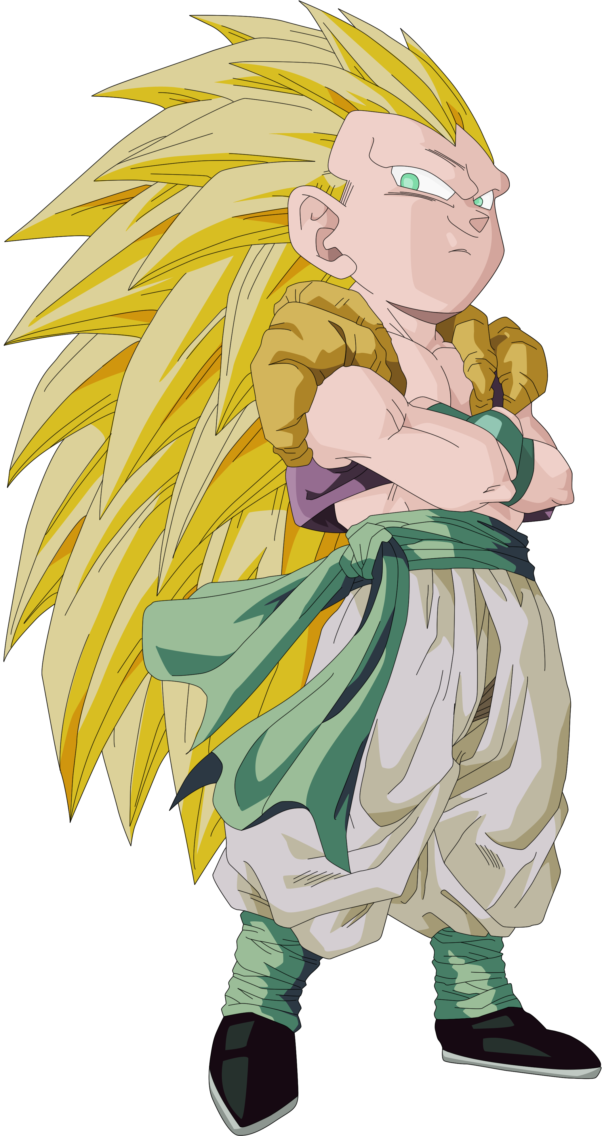 The Saiyans Vs Brolyjanemba And Hirudegarn Battles - Imagenes De Super Gotenks Clipart (3000x4000), Png Download