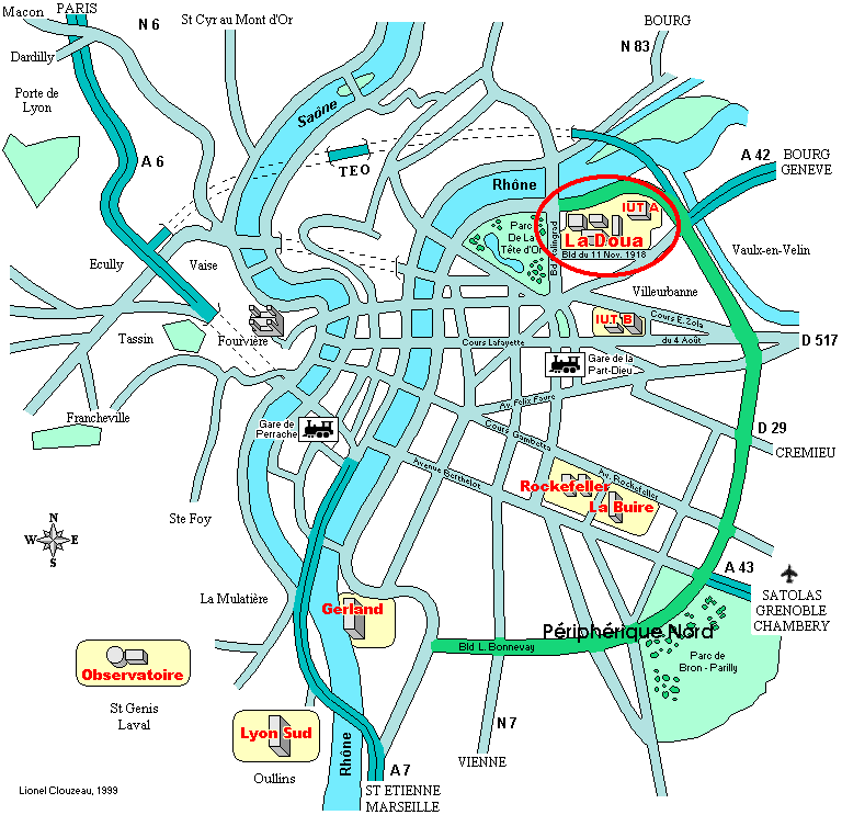 Plan General Campus - Ville De Lyon Carte Clipart (768x743), Png Download