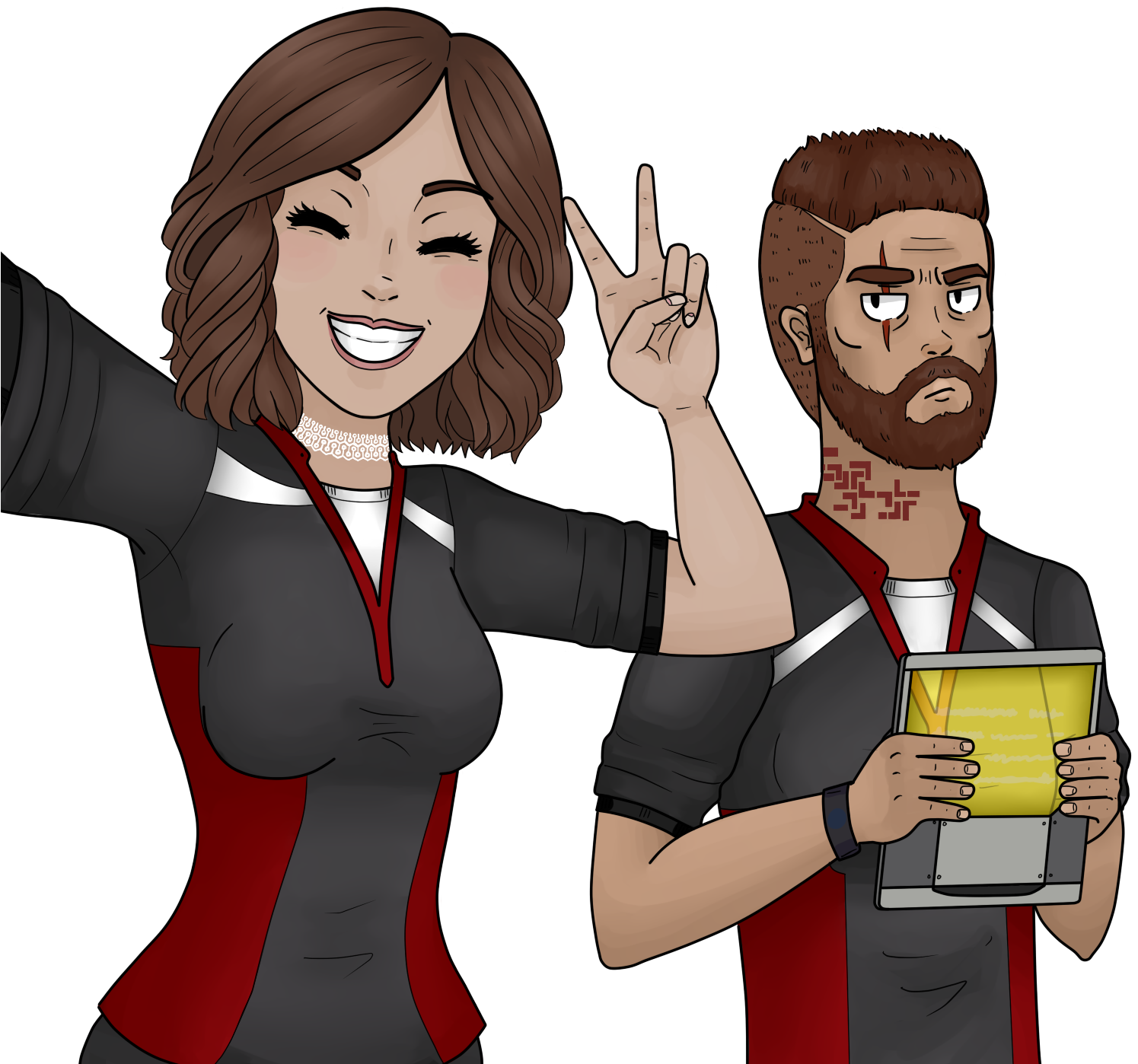 [no Spoilers] A Friend Of Mine Made Some Fan Art Of - Cartoon Clipart (1500x1500), Png Download