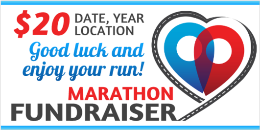 Vinyl Banner For Marathon Fundraiser With Good Luck - Abriendo Puertas Clipart (560x560), Png Download