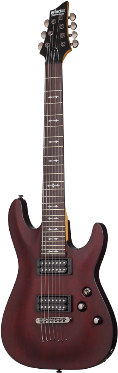 Schecter Guitar Omen-7 Walnut Satin - Schecter Hellraiser C Vi Clipart (1200x1200), Png Download