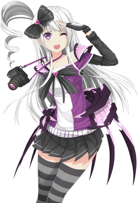 Ei Amy - Anime Garota Com Cabelo Branco Clipart (500x707), Png Download