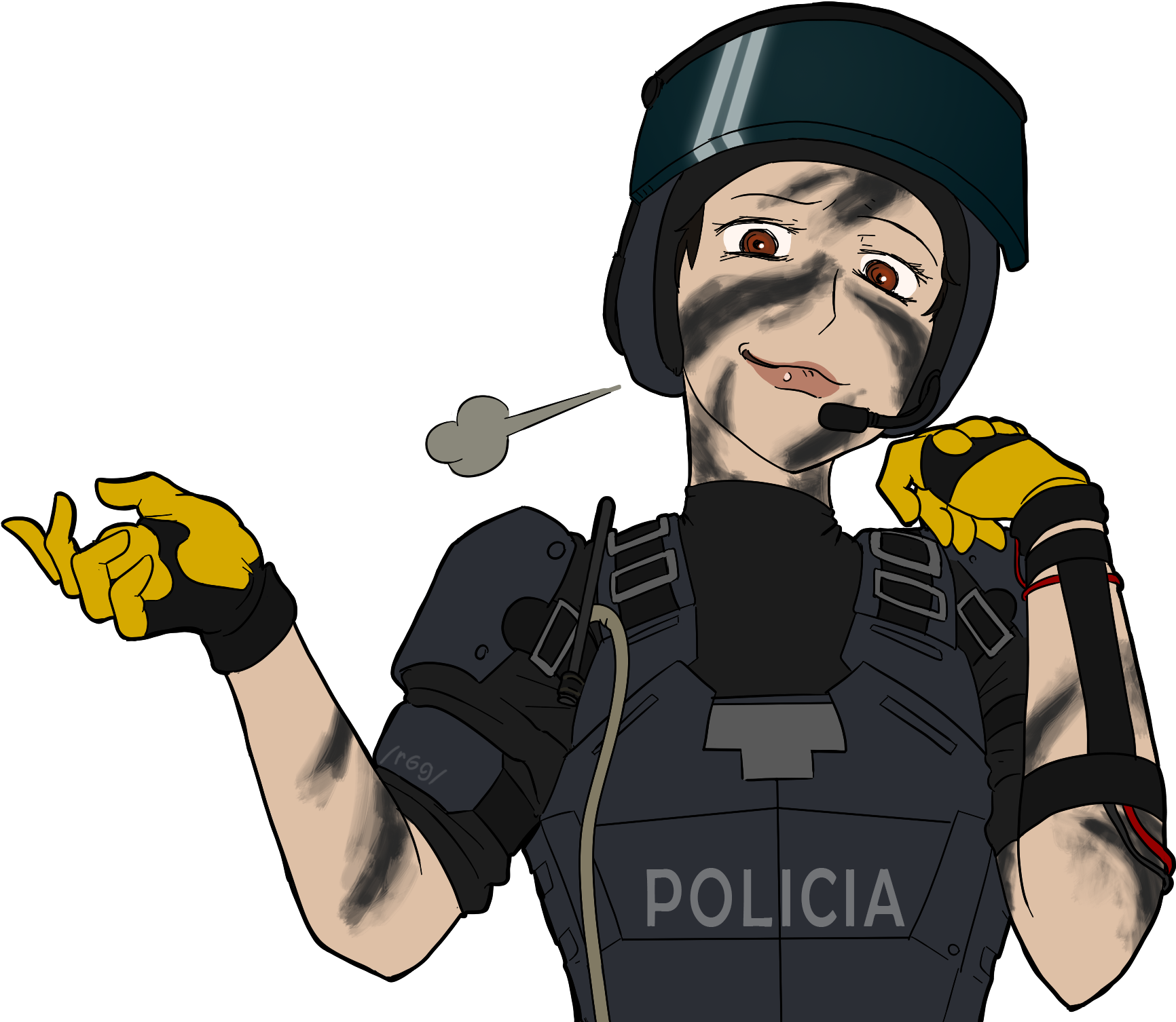 View Samegoogleiqdbsaucenao 1512507629090 , - Mira Fanart Rainbow Six Clipart (1744x1535), Png Download