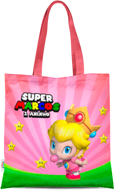 Sacola Super Mario Baby Princesa - Tote Bag Clipart (800x800), Png Download