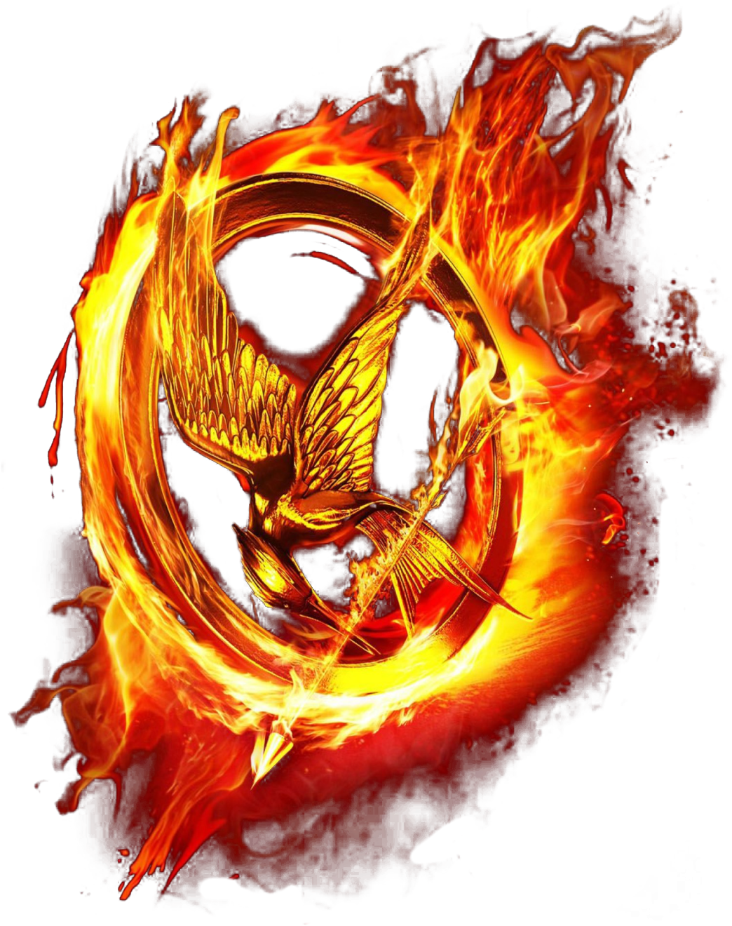 Mockingjay Pin On Fire And It's Transparent - Hunger Games Wallpaper Iphone Clipart (1280x1419), Png Download