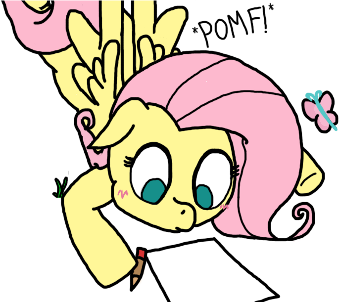 Fluttershy Pony Yellow Vertebrate Nose Clip Art Cartoon - Cartoon - Png Download (890x610), Png Download