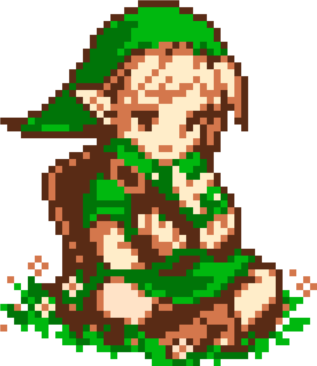 Young Link - Legend Of Zelda Young Link Pixel Art Clipart (1056x1166), Png Download