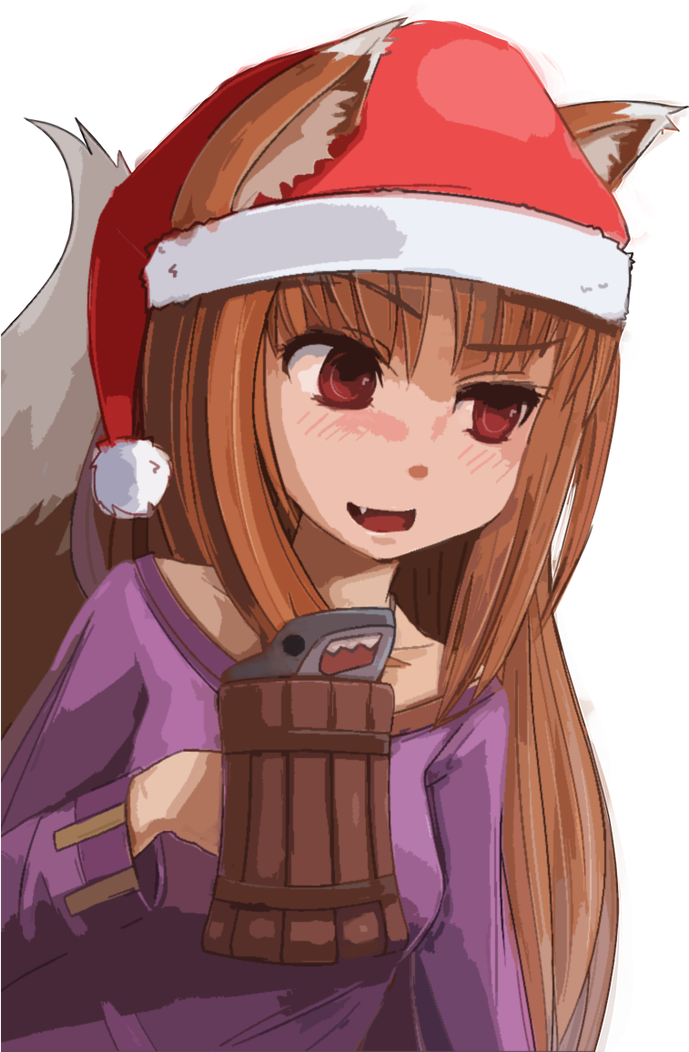 Christmas Holo Spice And Wolf Clipart (800x1163), Png Download
