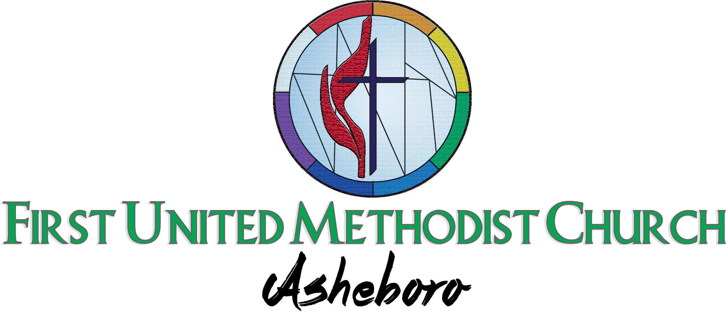 First United Methodist Church Asheboro - Circle Clipart (2461x1275), Png Download