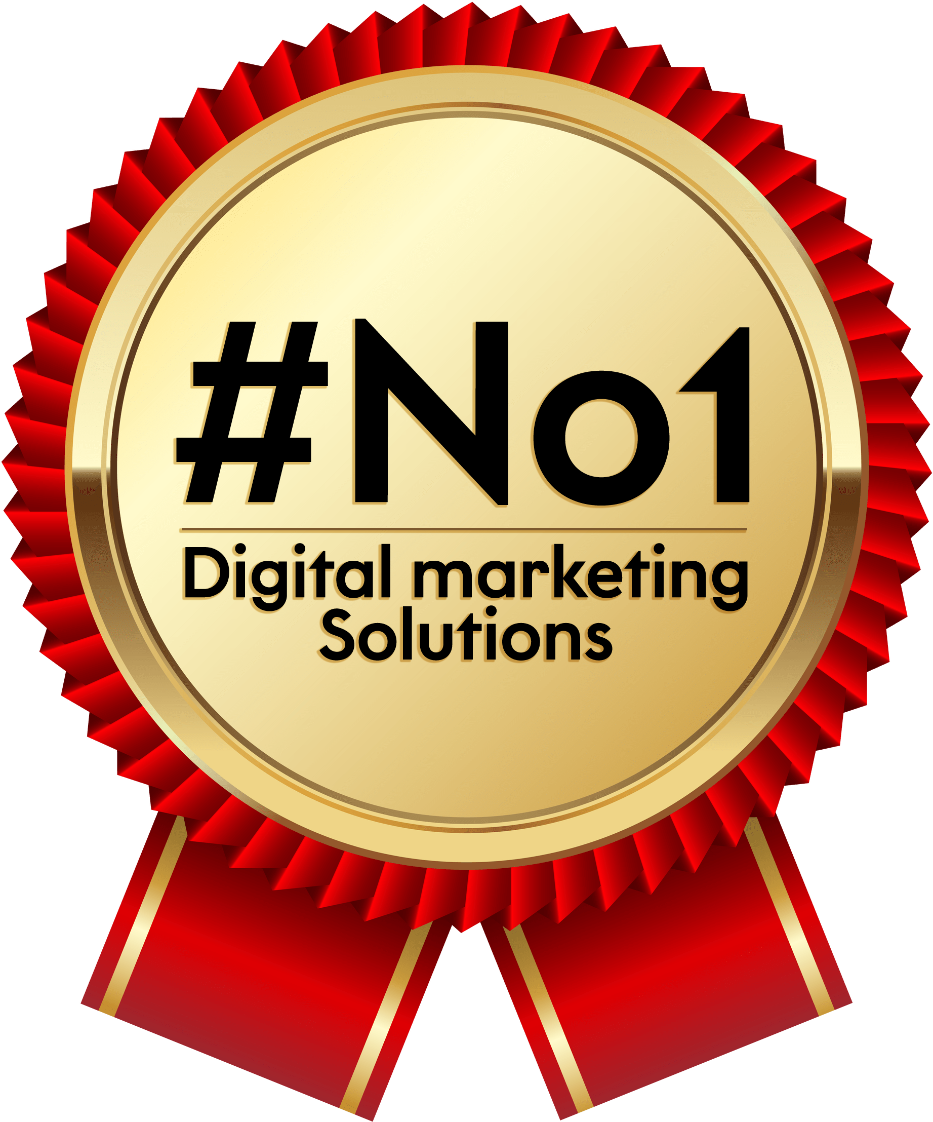 1 Digital Marketing Solutions - Ribbon Gold Seal Png Clipart (1922x2321), Png Download