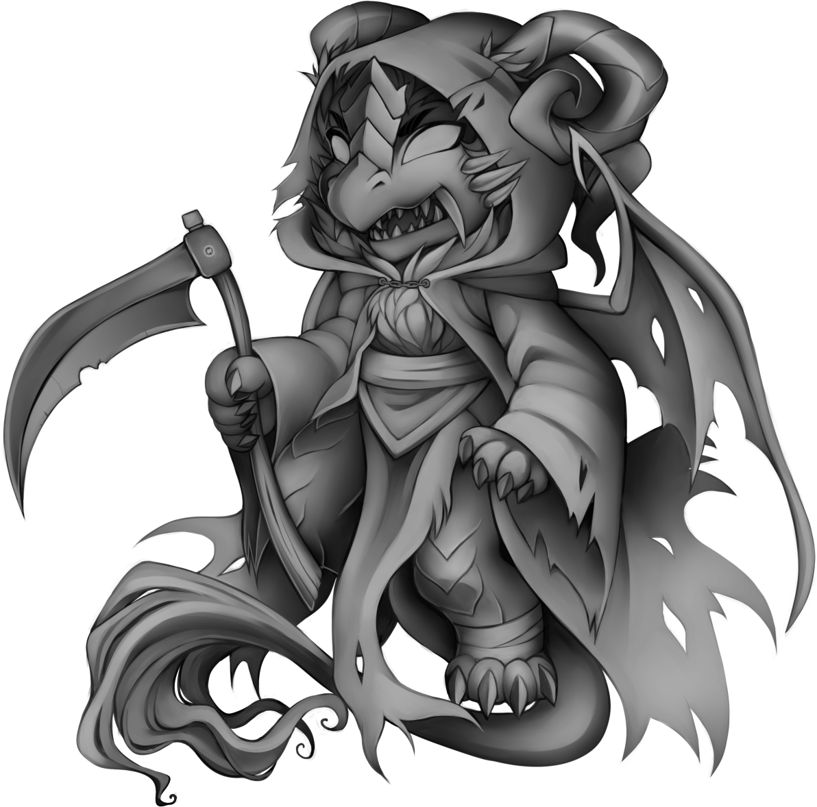 Furvilla Dragonsmaw Manor Reaper Dragon - Dragon Reaper Clipart (1208x1280), Png Download