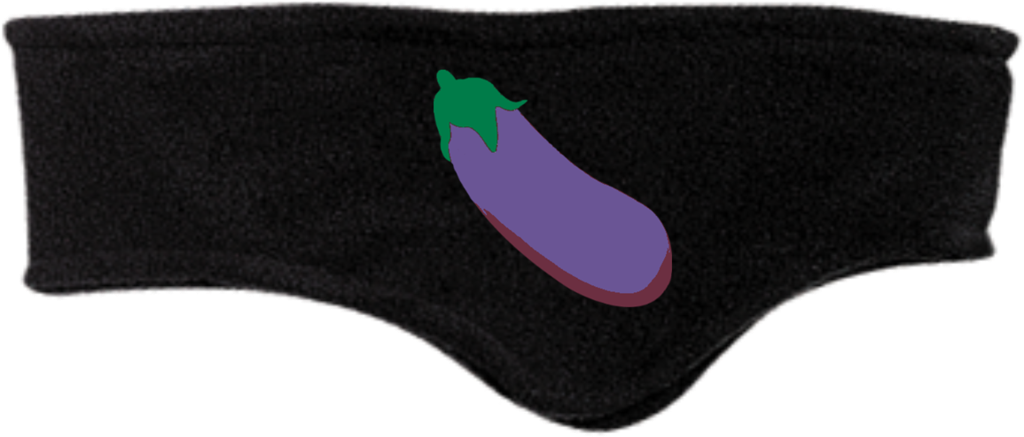 Eggplant Emoji C910 Port Authority Fleece Headband Clipart (1024x437), Png Download