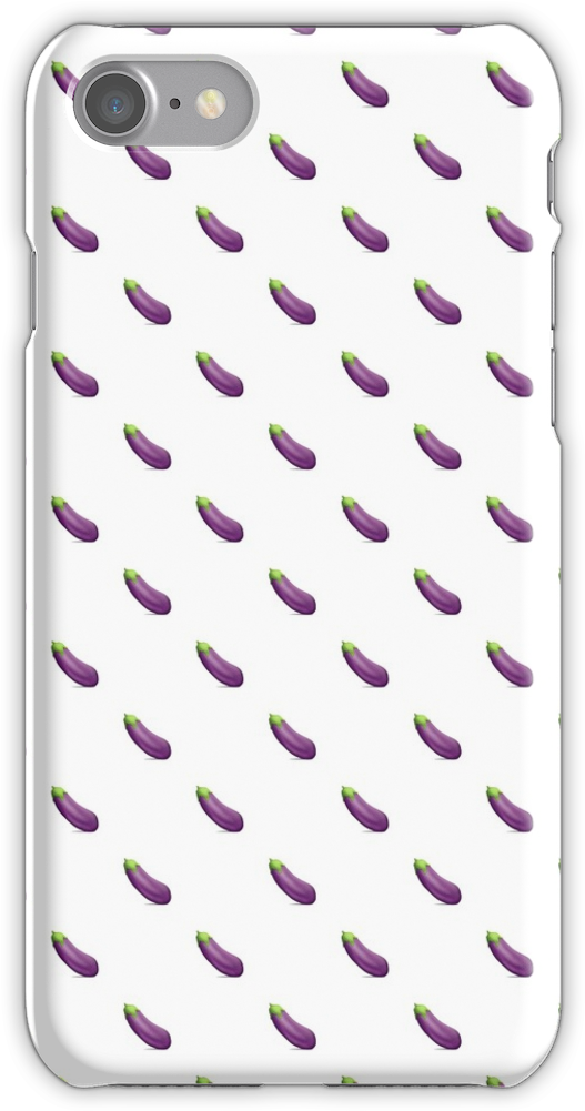 Eggplant Emoji Pattern Iphone 7 Snap Case - Mobile Phone Case Clipart (750x1000), Png Download