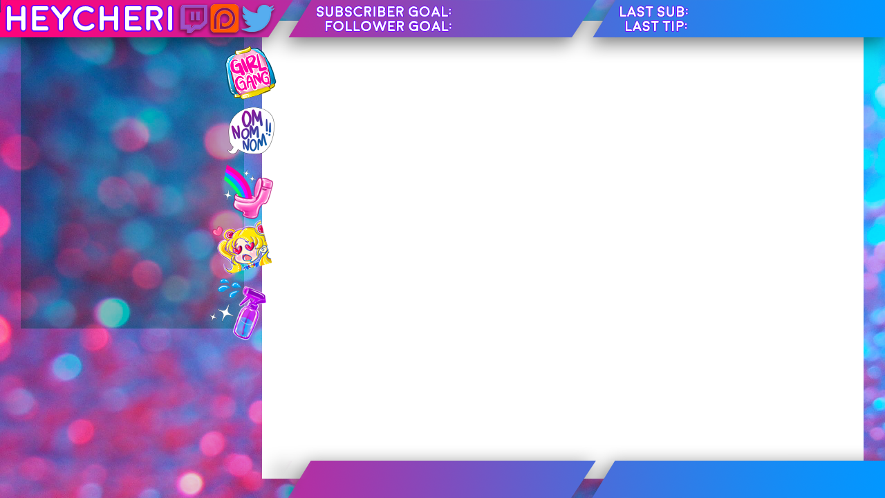 Artmy - Cute Twitch Overlay Template Clipart (1280x720), Png Download