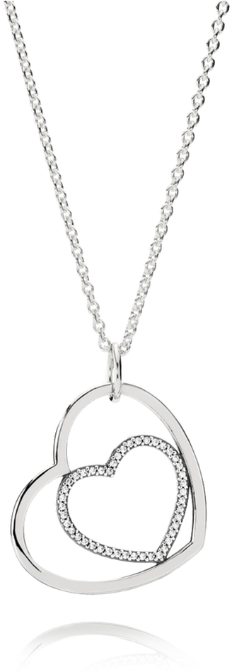 David Yurman Cable Collectibles Double Heart Necklace with Diamonds | Lee  Michaels Fine Jewelry stores