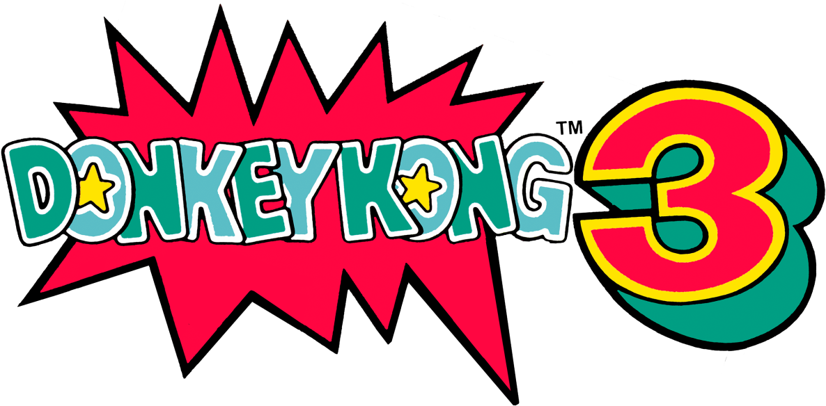 Donkey Kong - Donkey Kong 3 Logo Clipart (1280x624), Png Download