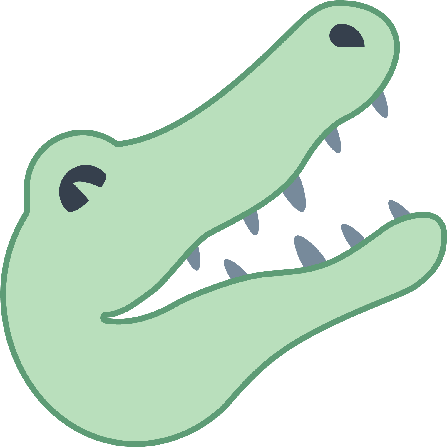 Collection Of Free Mouth Download On Ubisafe - American Crocodile Clipart (1600x1600), Png Download