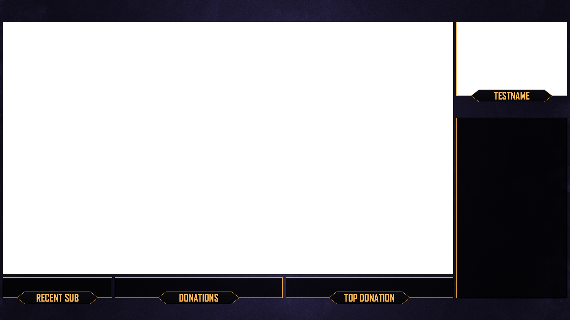 Twitch Stream Overlay Purple Gold Download By - Kingdom Heart Twitch Overlay Clipart (1920x1080), Png Download
