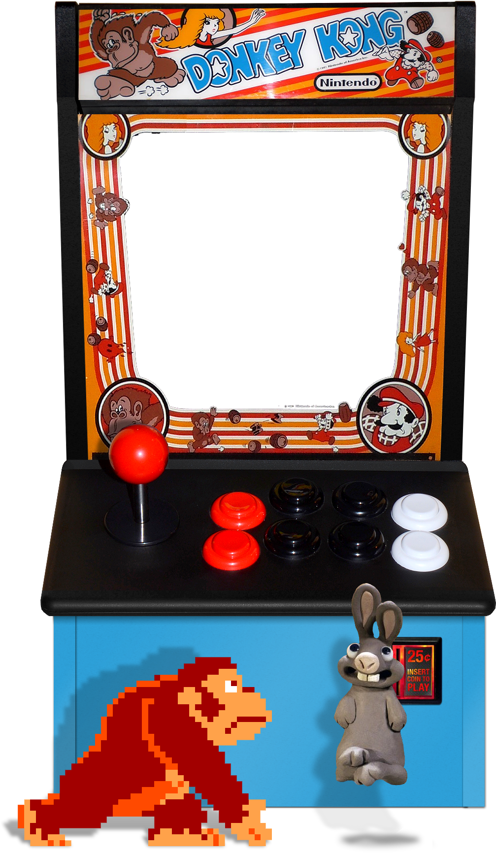Donkeykong Arcade Donkeykong - Donkey Kong Arcade Clipart (1014x1764), Png Download