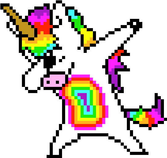 Pony Dab - Pixel Art Of A Unicorn Clipart (730x640), Png Download