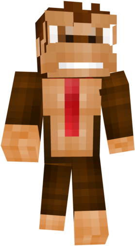 Image - Minecraft Donkey Kong Skin Clipart (640x640), Png Download