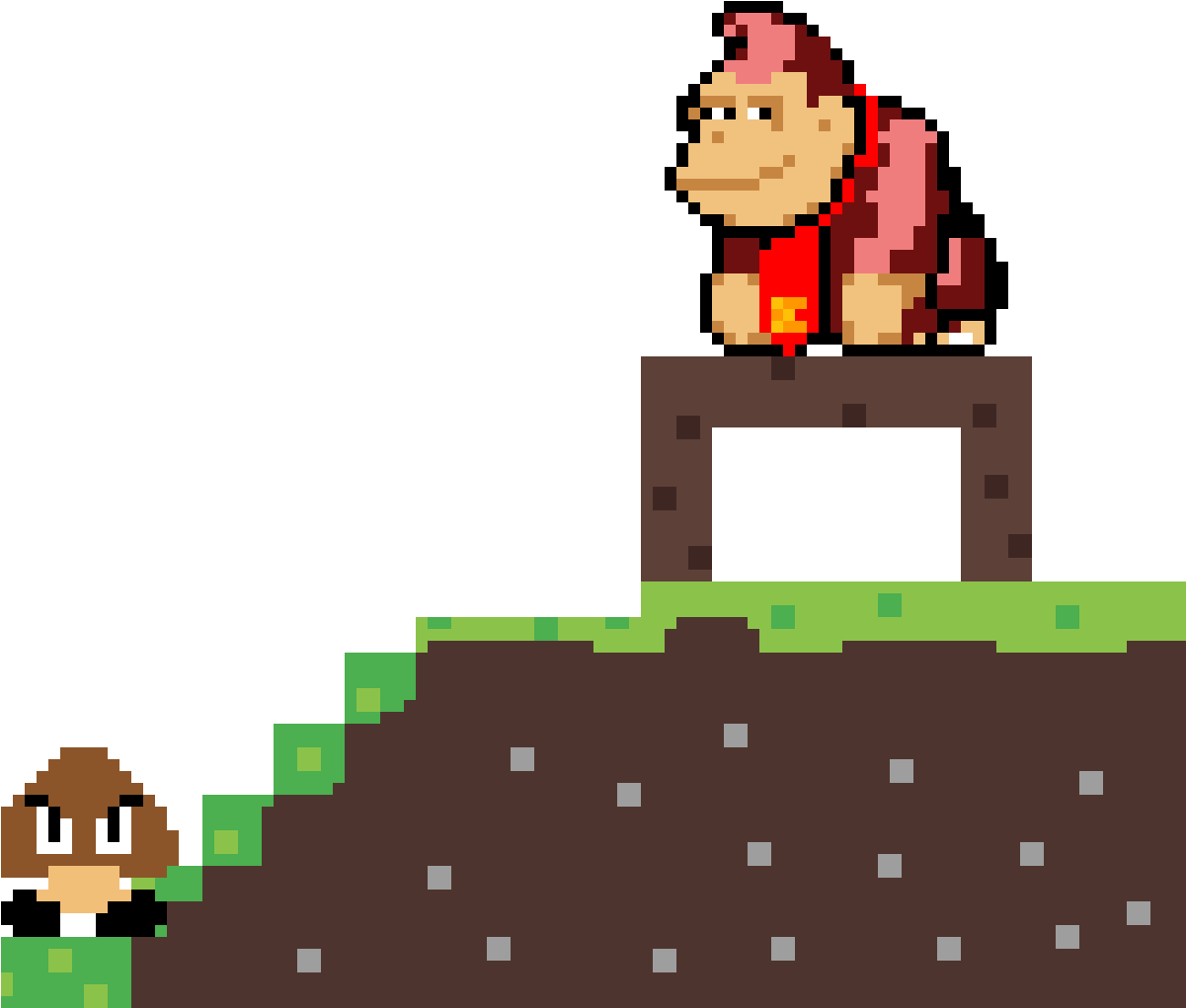 Devious Donkey Kong - Cartoon Clipart (1200x1200), Png Download