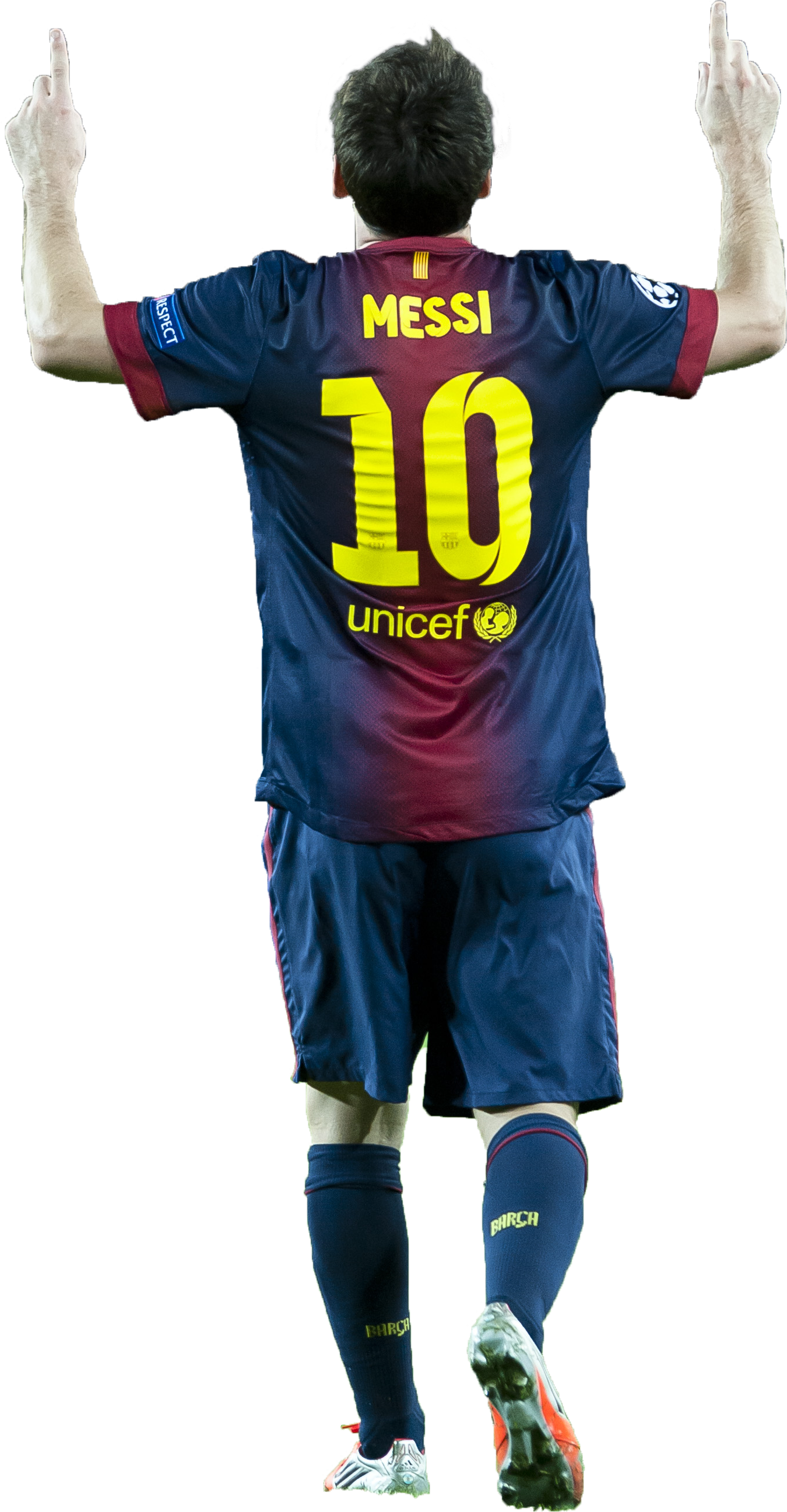 Lionel Messi - Lionel Messi Celebration Png Clipart (1350x2594), Png Download