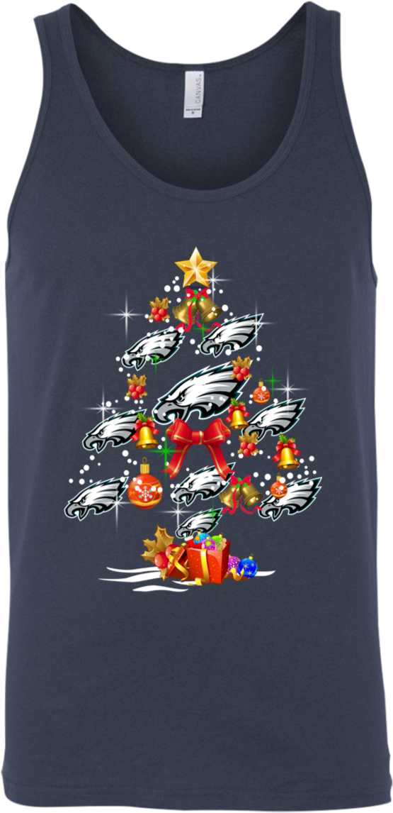 Philadelphia Eagles Christmas Tree Unisex Tank - Philadelphia Eagles Clipart (1155x1155), Png Download