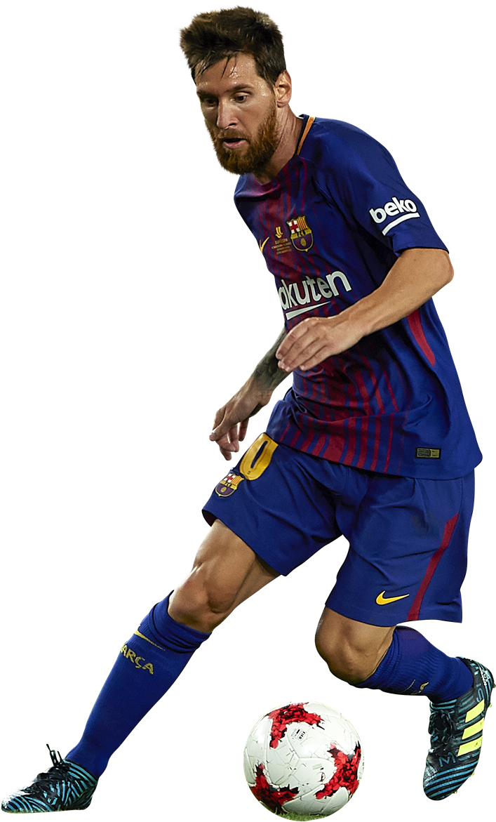 Lionel Messi Football Render Clipart (707x1171), Png Download