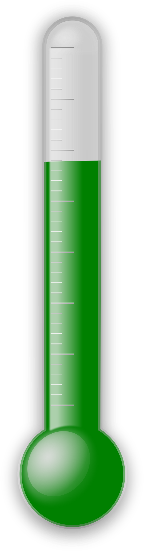 Open - Green Thermometer Clipart (2000x2828), Png Download