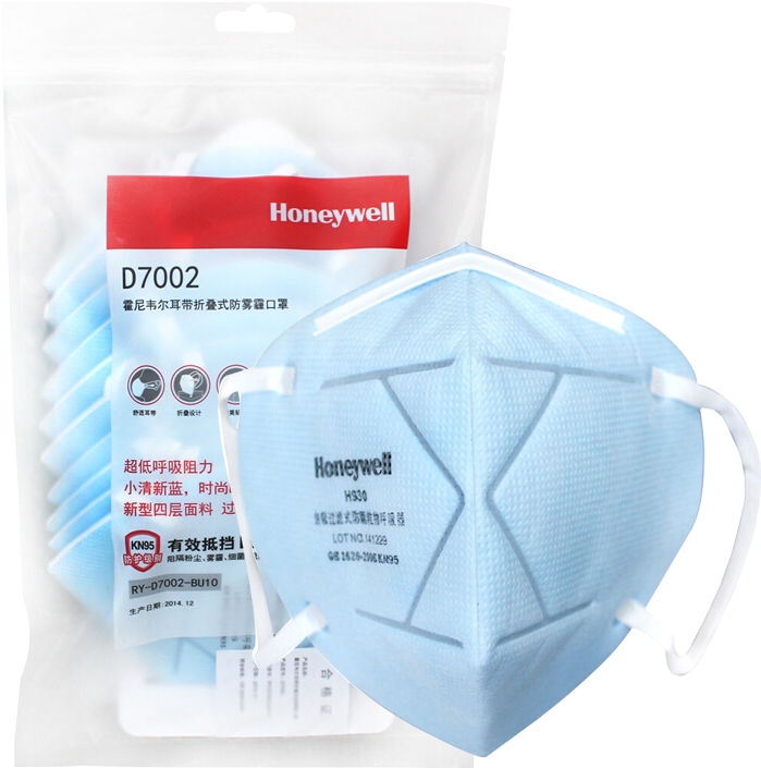 Honeywell Honeywell Mask Kn95 Ear Wearing D7002 10pcs/package - Honeywell Clipart (800x800), Png Download