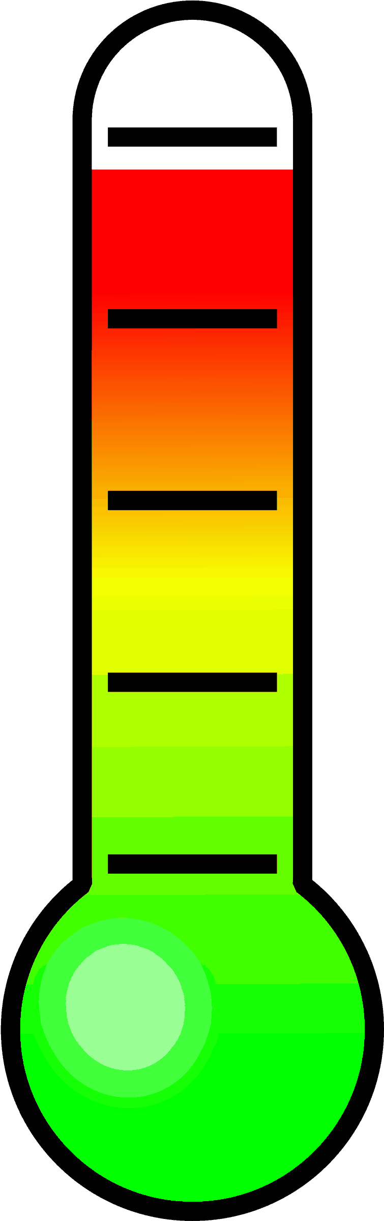 Clipart-thermometer - Red Yellow Green Thermometer - Png Download (779x2400), Png Download