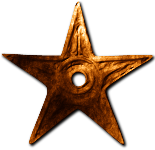 Barnstar Metal - Png Metal Star Clipart (619x600), Png Download