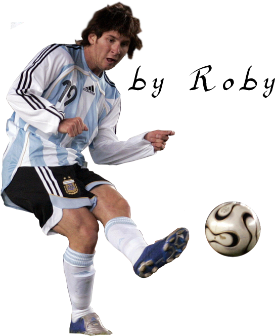 Photo Messi - Kick Up A Soccer Ball Clipart (600x722), Png Download