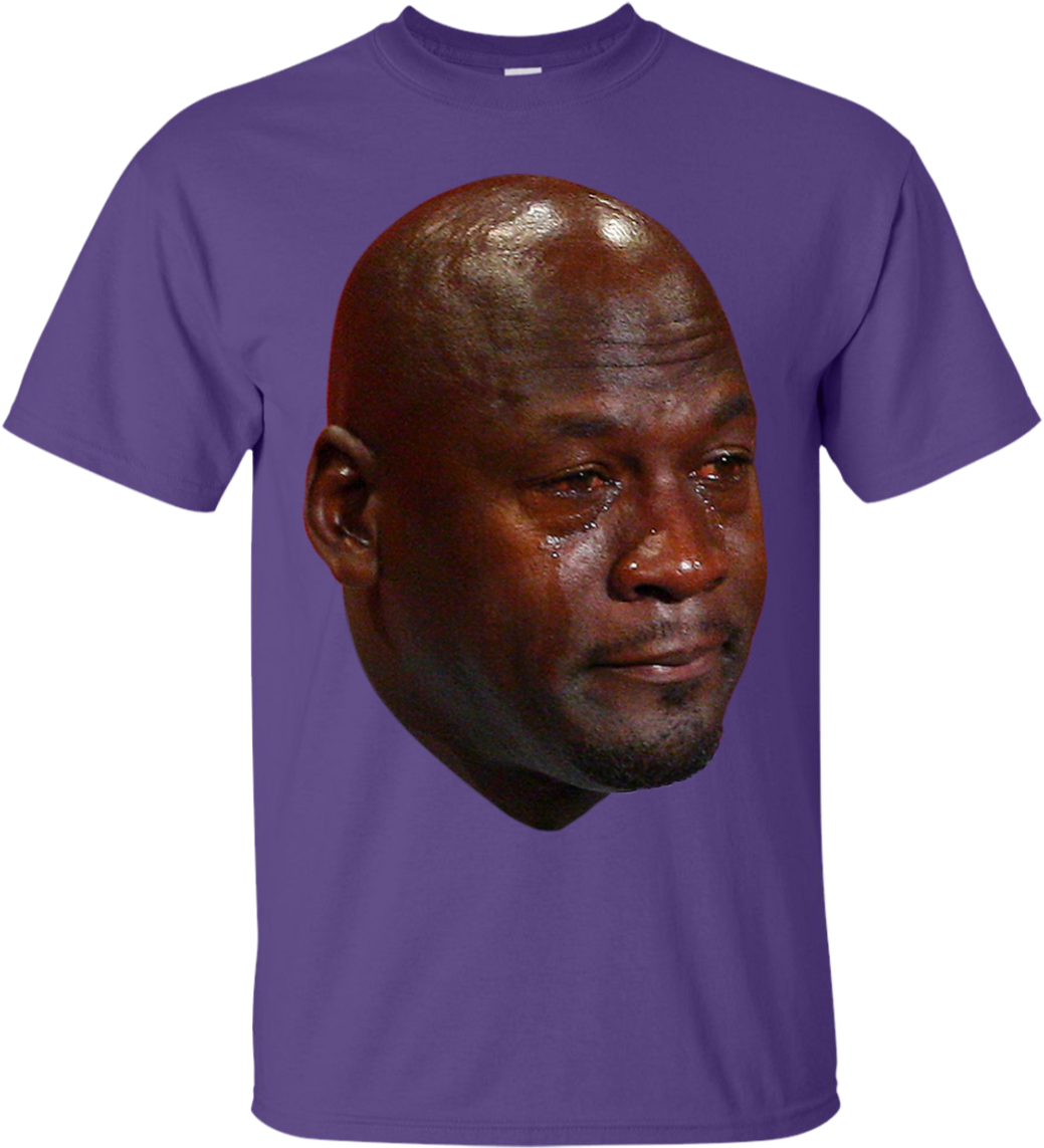 Crying Jordan T-shirt - Michael Jordan Vs Lavar Ball Clipart (1155x1155), Png Download