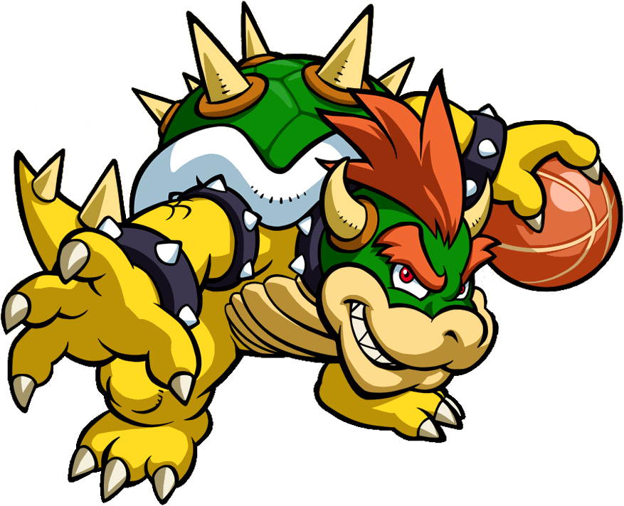 Pin By Nataliepthatsme On Super Mario Brothers Collection - Mario Hoops 3 On 3 Bowser Clipart (877x712), Png Download