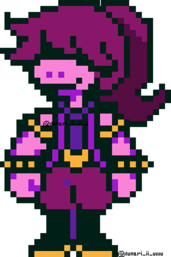Hloy Zhit I Did A Sprite Edit Of Ponytail Susie Susie Deltarune 