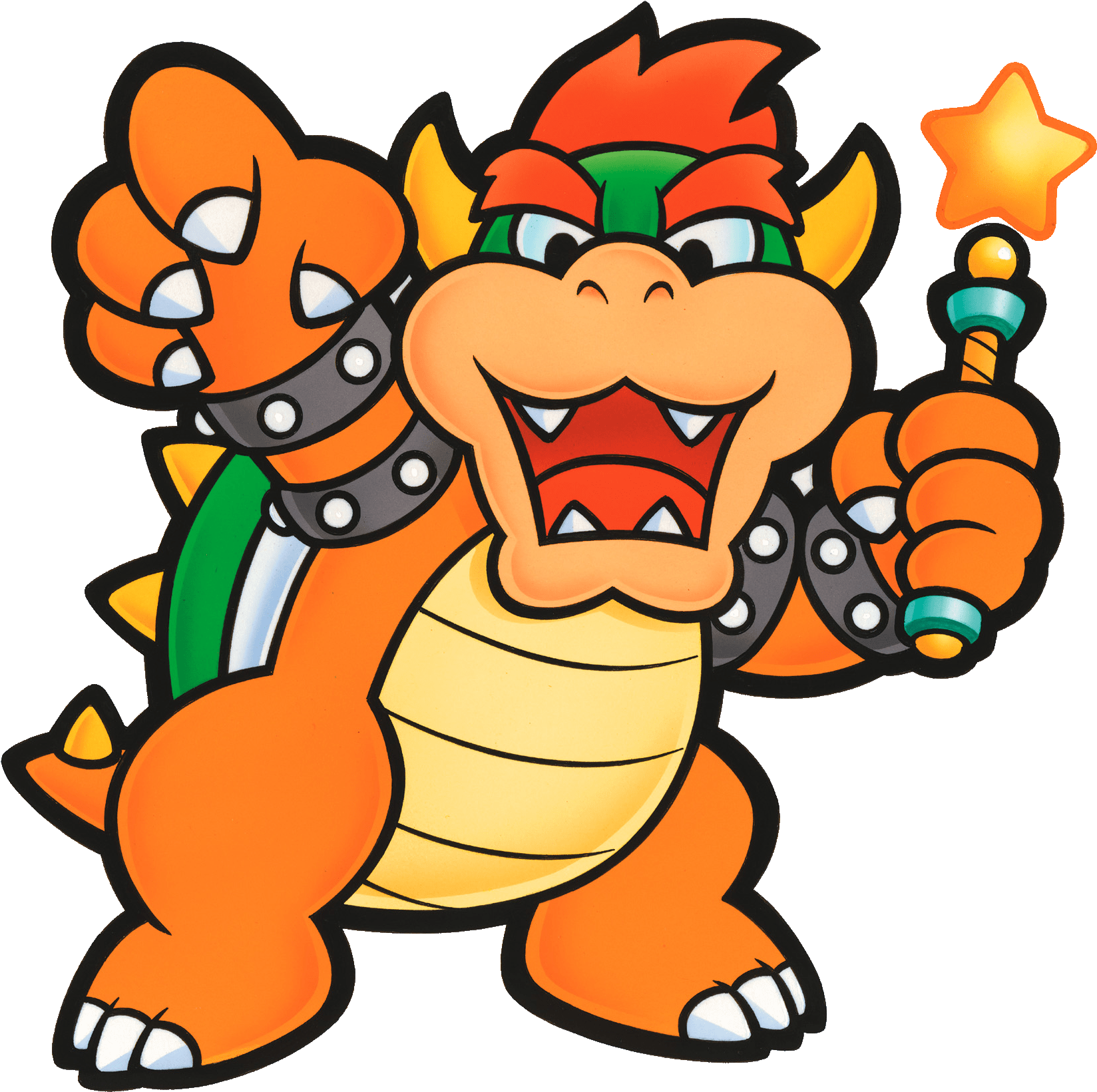 Bowser - Powerup - Bowser Paper Mario Clipart (1726x1714), Png Download