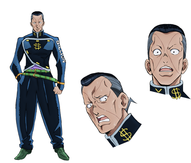 Okuyasu Does Have Eyebrows, They're Just Tiny - Jojo's Bizarre Adventure Okuyasu Clipart (800x620), Png Download