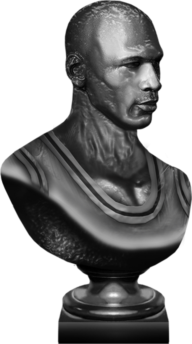 Michael Jordan - Michael Jordan Bust Statue Clipart (2000x1250), Png Download