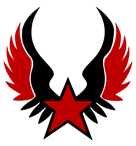 Shield With Wings Clipart Black - Png Download (558x598), Png Download
