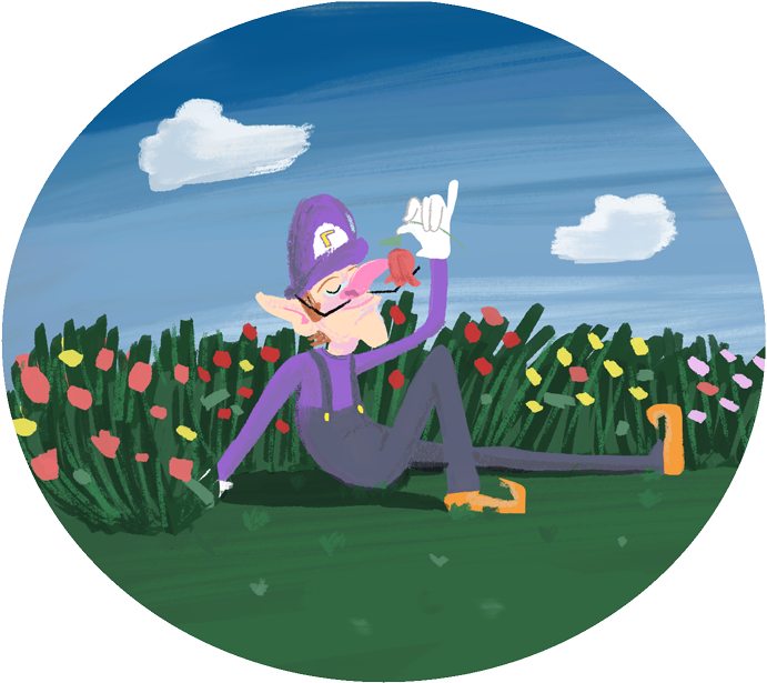 How Do You Spend Your Time Between Games, Waluigi - Illustration Clipart (770x633), Png Download