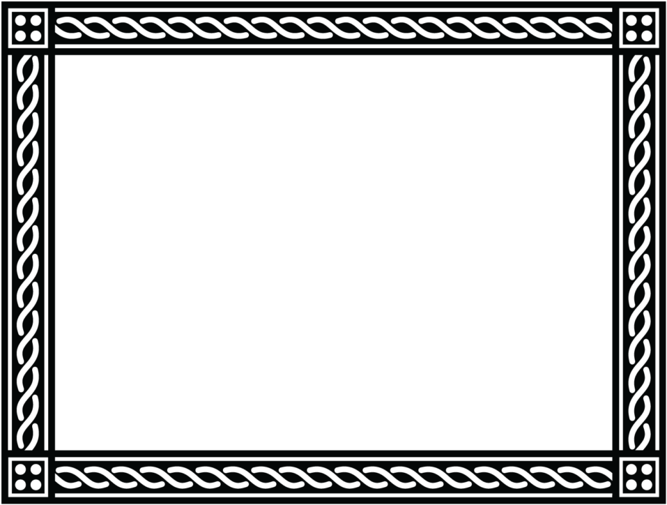 Black Border Frame Png Free Download - Black And White Frame Png Clipart (1024x791), Png Download