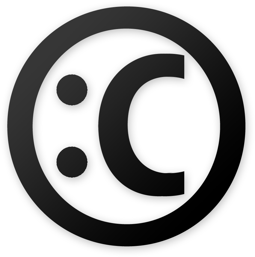 Copyright Symbol Frowny Face - Circle Clipart (851x858), Png Download